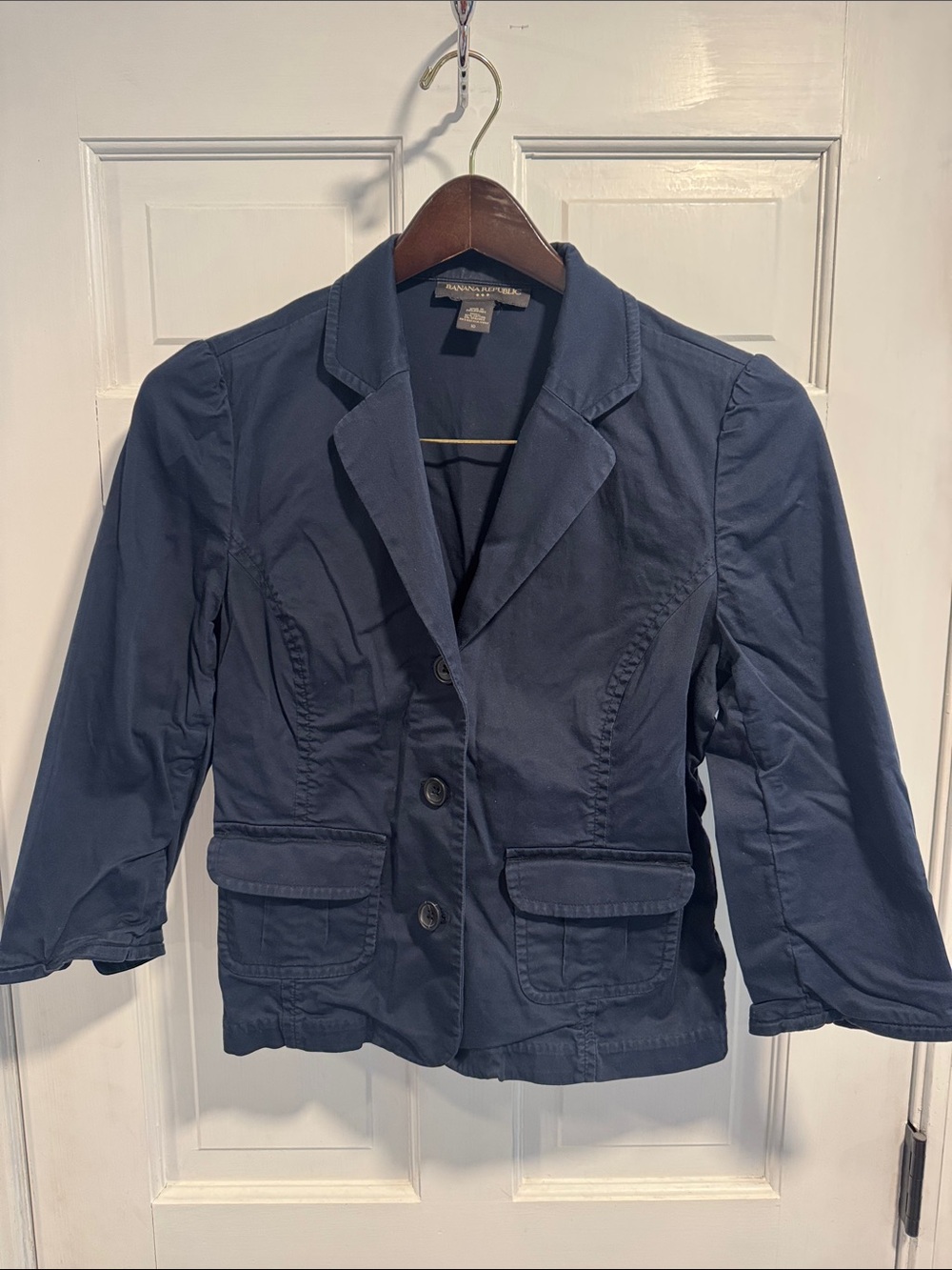 Banana Republic Navy Utility Blazer Jacket
